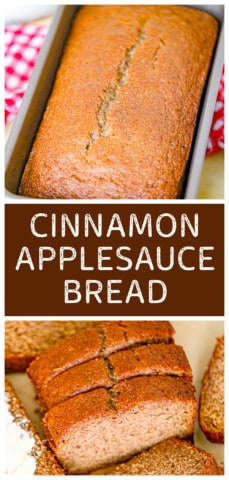 Cinnamon Applesauce Bread