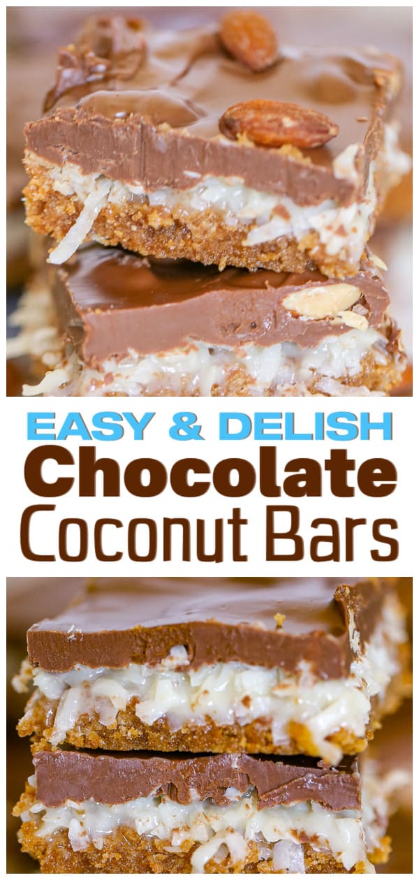 Chocolate Coconut Layered Bars - The Baking ChocolaTess