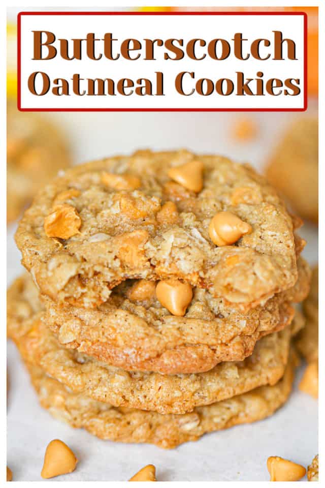 Chewy Butterscotch Oatmeal Cookies - The Baking ChocolaTess