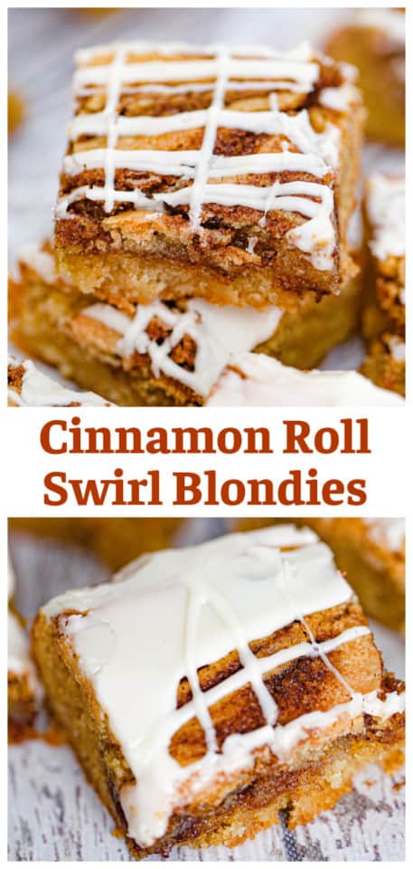 Cinnamon Roll Blondies - The Baking ChocolaTess