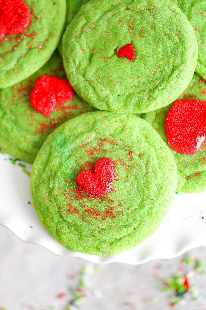 Grinch Sugar Cookies - The Baking ChocolaTess