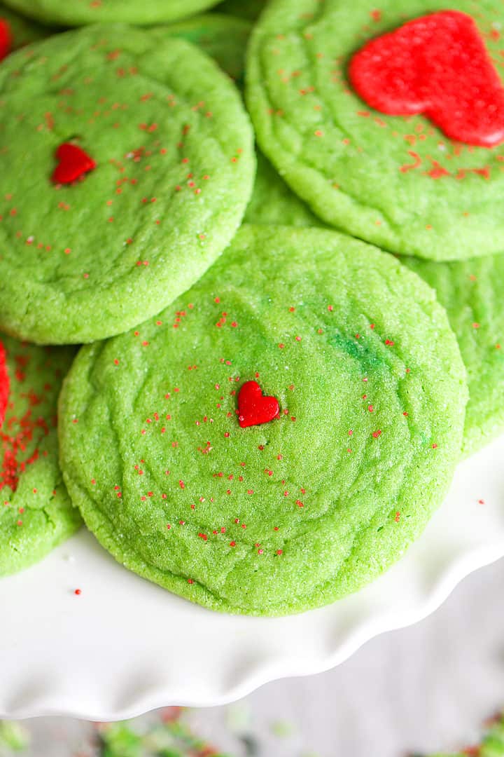 Grinch Sugar Cookies - The Baking ChocolaTess