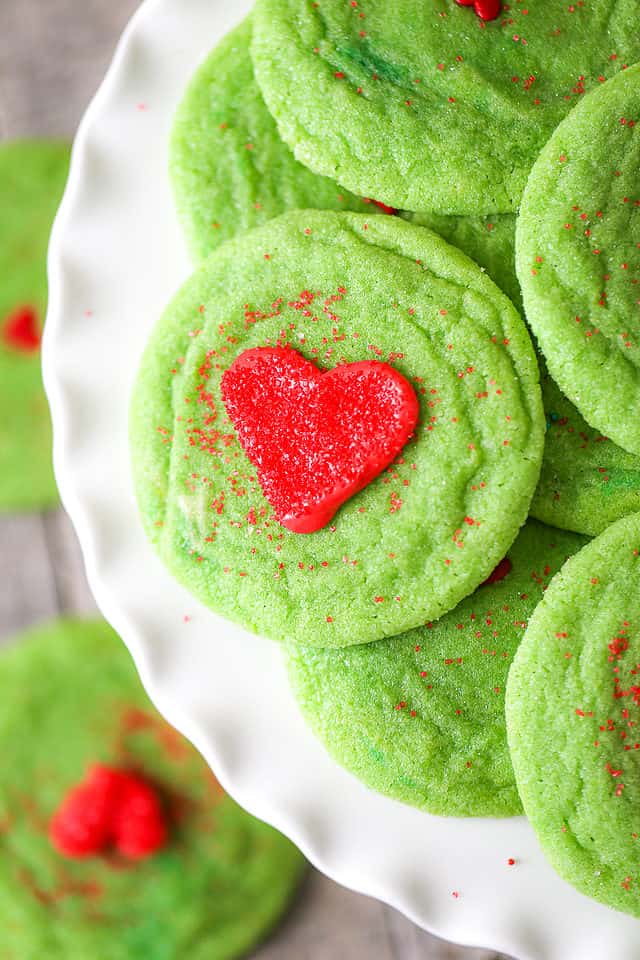 Grinch Sugar Cookies - The Baking ChocolaTess