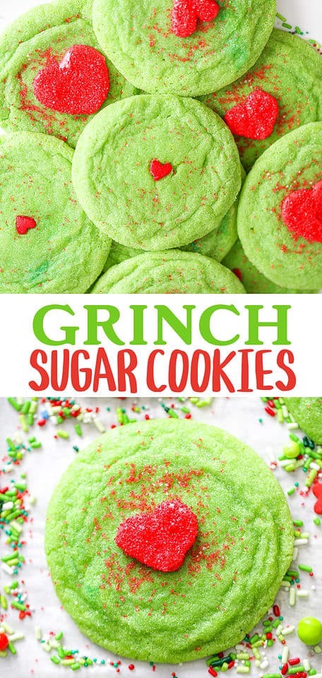 Grinch Sugar Cookies - The Baking ChocolaTess