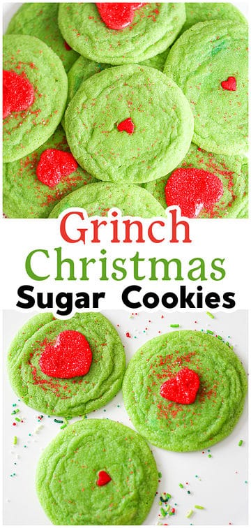 Grinch Sugar Cookies - The Baking ChocolaTess