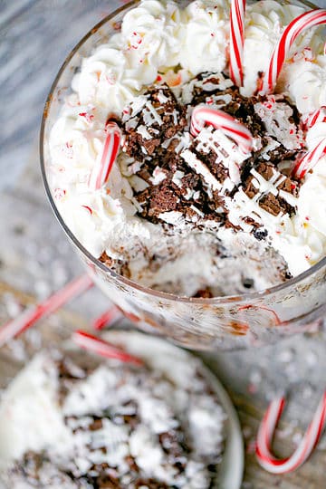 Peppermint Candy Brownie Trifle - The Baking ChocolaTess