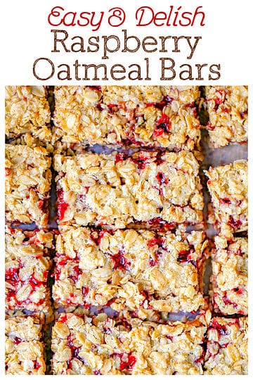 Super Healthy Raspberry Oatmeal Bars - The Baking ChocolaTess