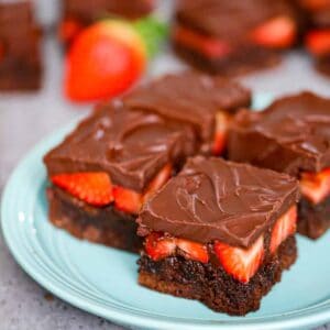 strawberry ganache brownies