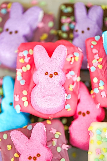 Easter Peep Chocolate Covered Graham Crackers - The Baking ChocolaTess