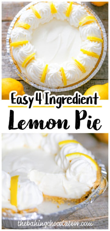 4 Ingredient No Bake Lemon Pie - The Baking ChocolaTess