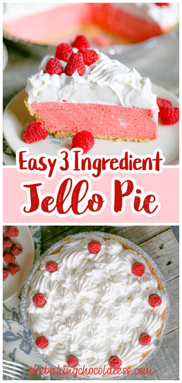 3 Ingredient Jello Cool Whip Pie - No Bake & Easy