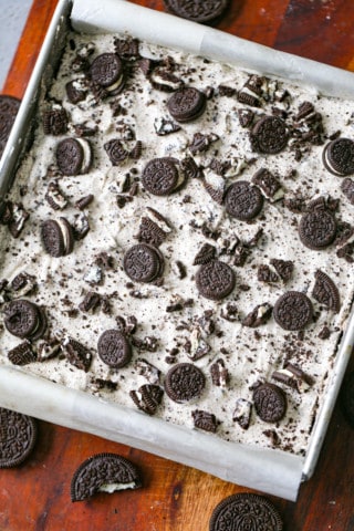 Delicious Oreo Brownies with Oreo Frosting - The Baking ChocolaTess