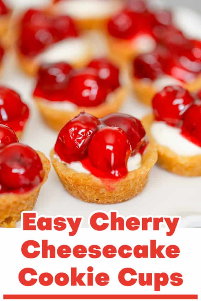 Easy Cherry Cheesecake Cookie Cups - The Baking ChocolaTess