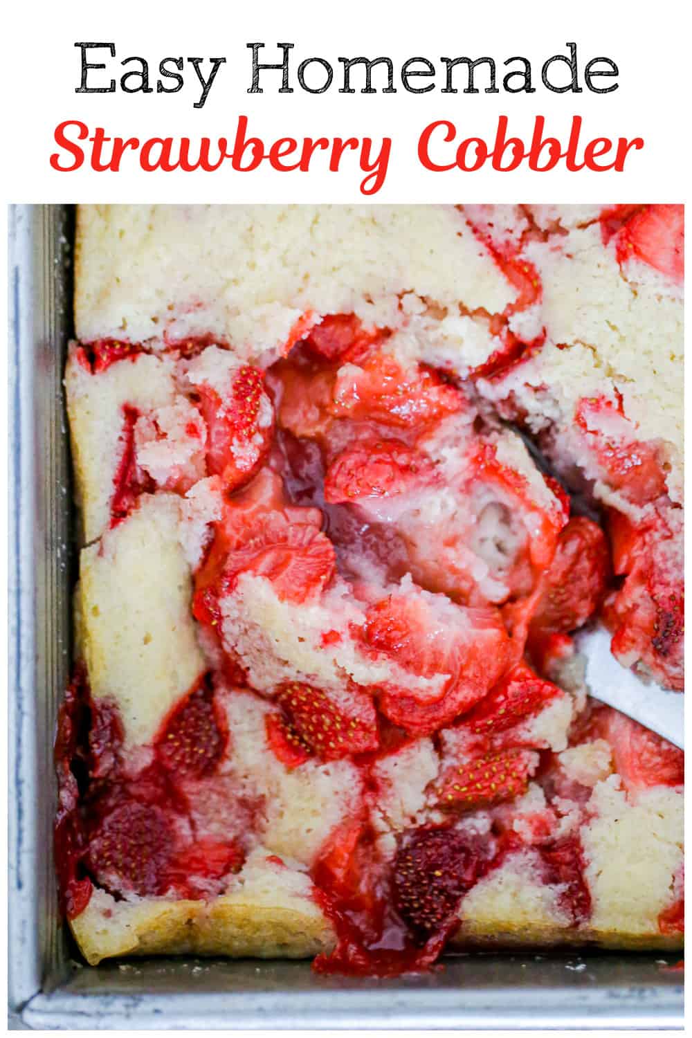 Best fresh easy homemade Strawberry Cobbler recipe