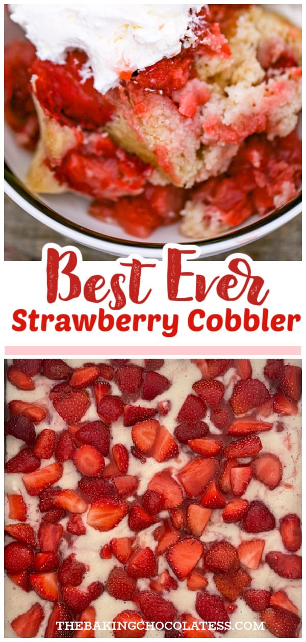 Best fresh easy homemade Strawberry Cobbler recipe