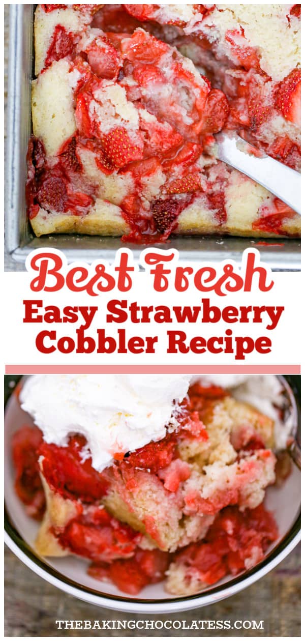 Best fresh easy homemade Strawberry Cobbler recipe