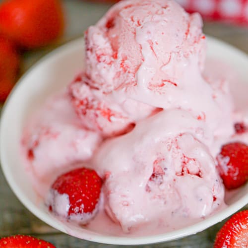 Easiest No Churn Strawberry Ice Cream - The Baking ChocolaTess