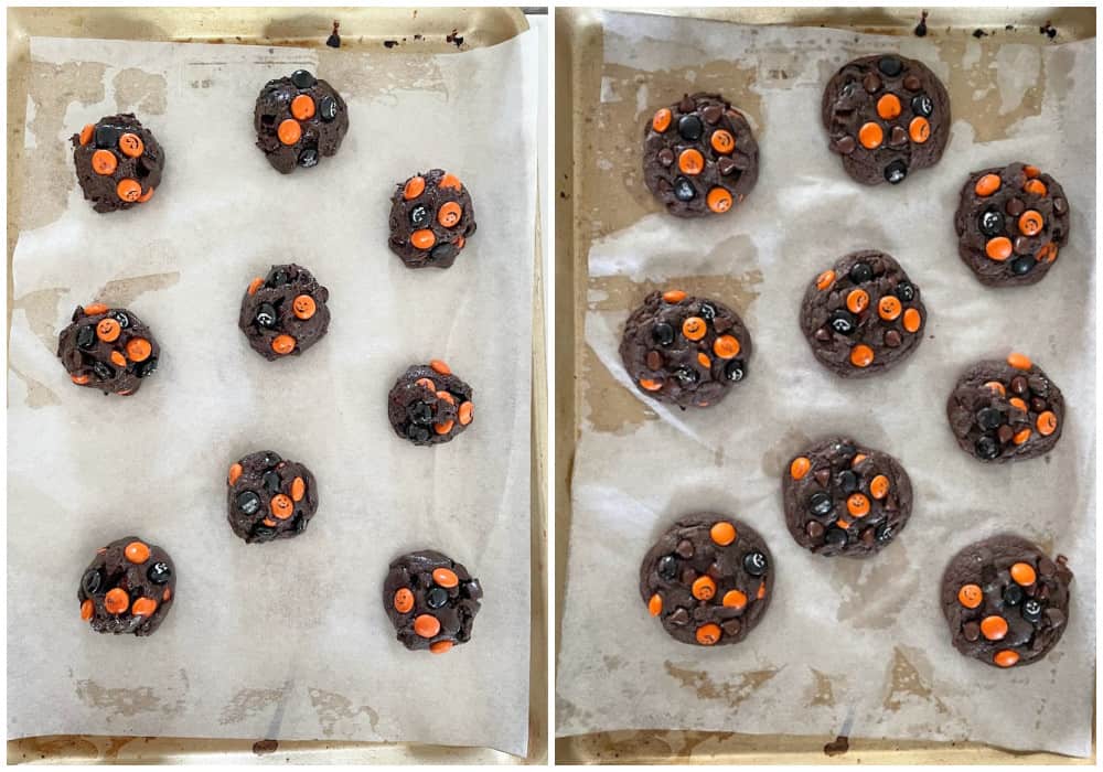 cake mix halloween cookies chocolate easy recipe orange black candies 