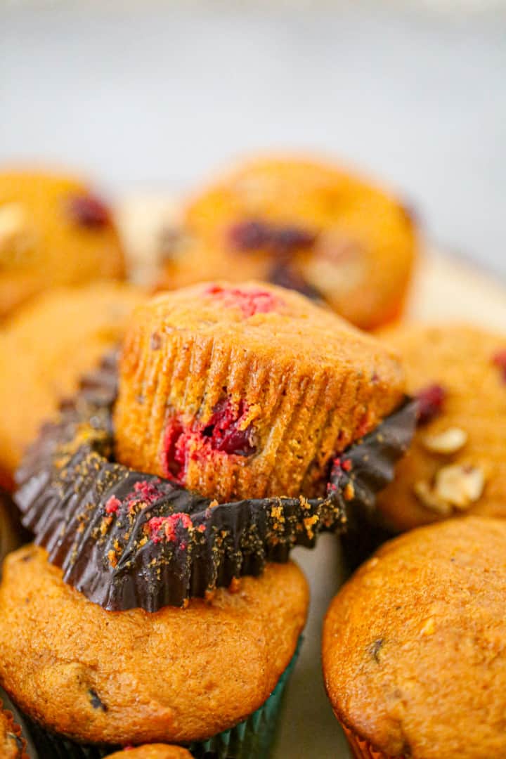 Best Pumpkin Cranberry Muffins - The Baking ChocolaTess