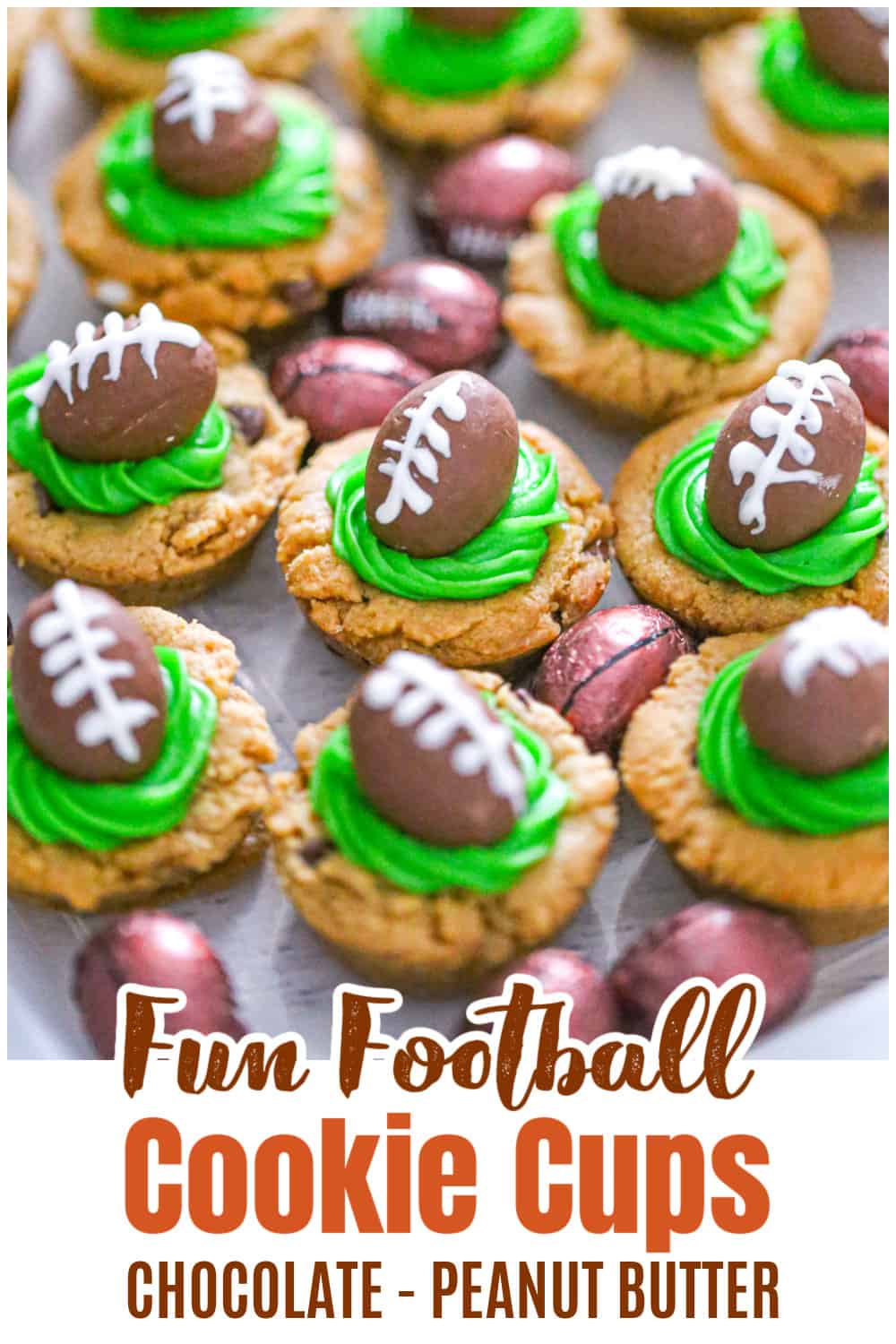 Chocolate Football Peanut Butter Cookies - The Baking ChocolaTess