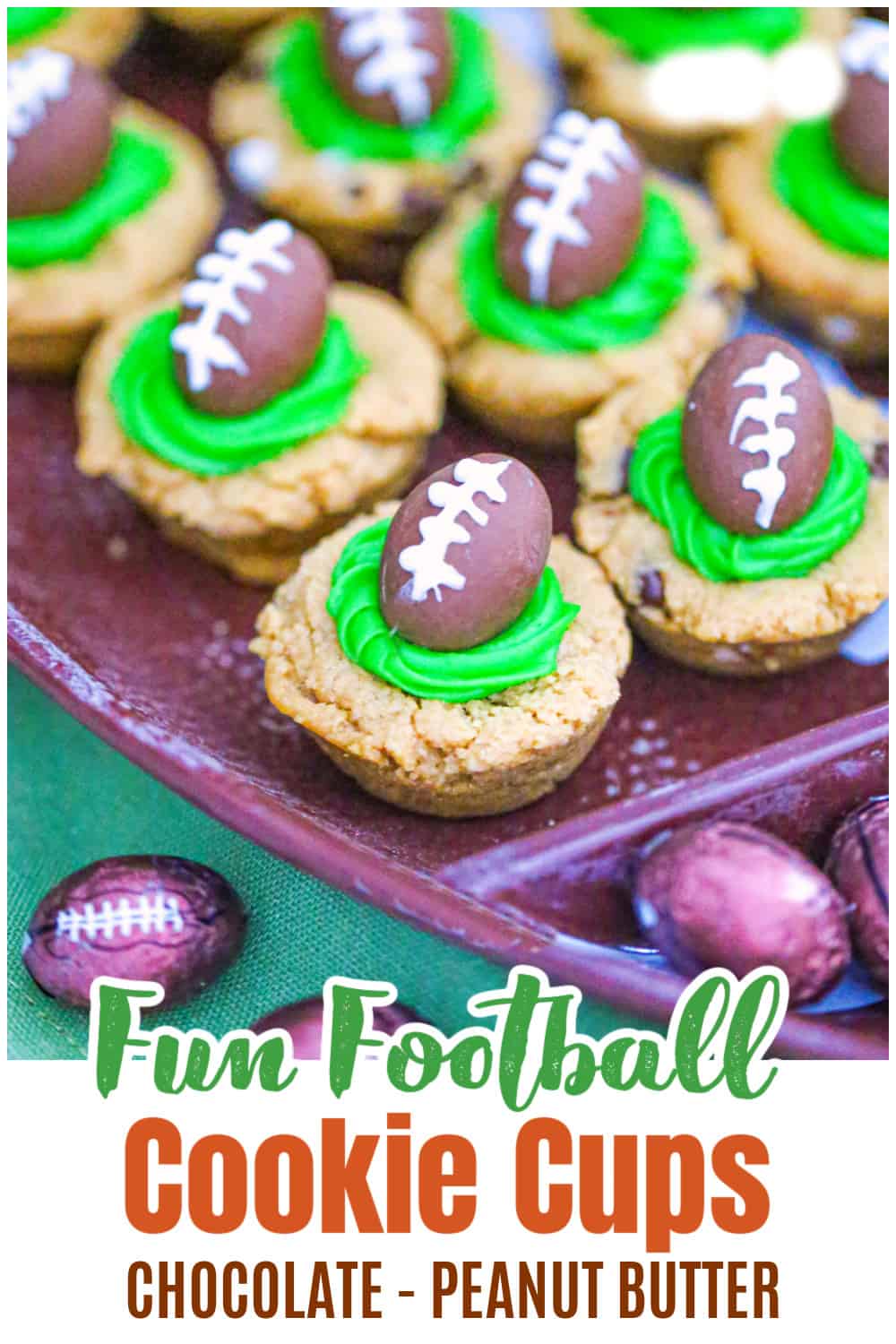 Chocolate Football Peanut Butter Cookies - The Baking ChocolaTess