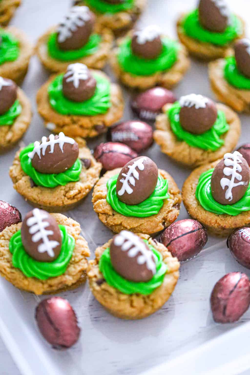 Chocolate Football Peanut Butter Cookies - The Baking Chocolatess