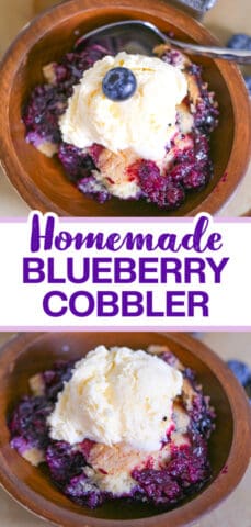 Homemade Blueberry Cobbler