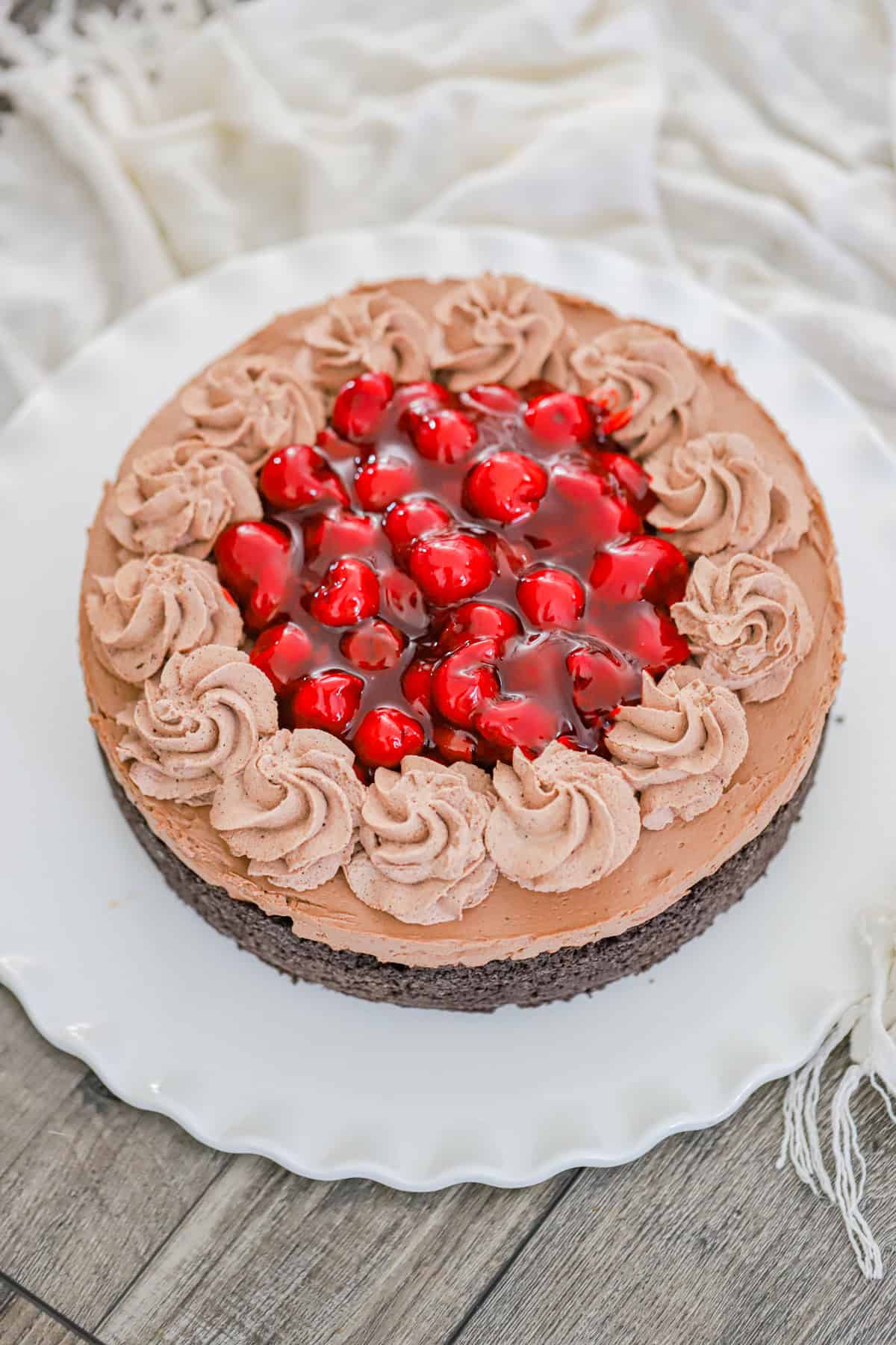 no bake chocolate cherry cheesecake recipe