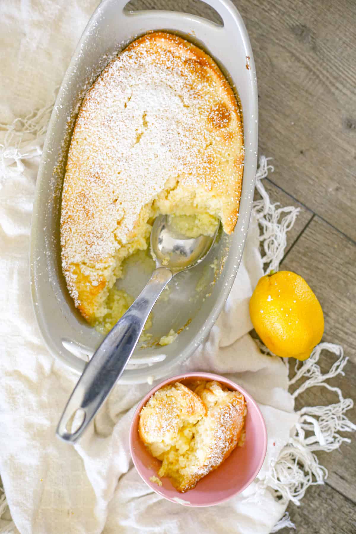 Super Light & Fluffy Lemon Pudding Cake recipe