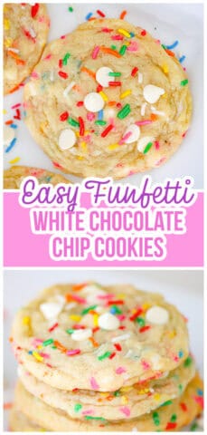 Funfetti White Chocolate Chip Cookies