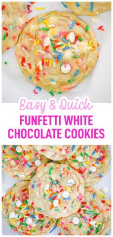 Funfetti White Chocolate Chip Cookies