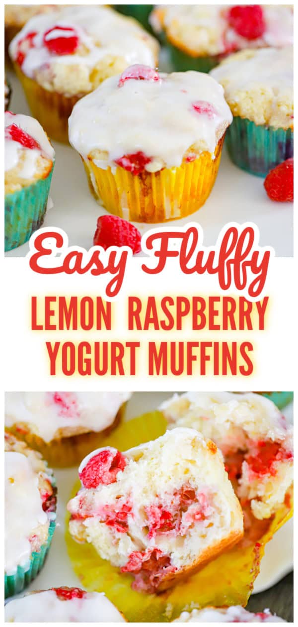 Lemon Raspberry Yogurt Muffins