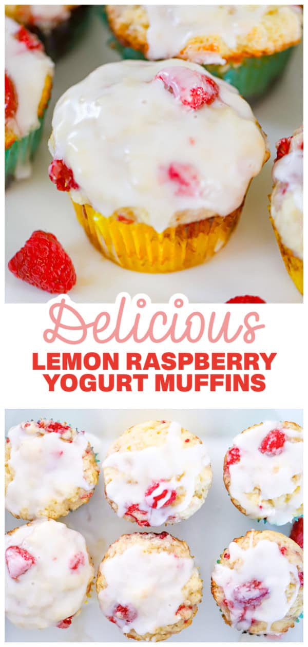 Lemon Raspberry Yogurt Muffins