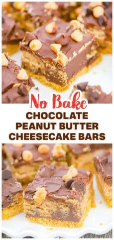 Chocolate Peanut Butter Cheesecake Bars