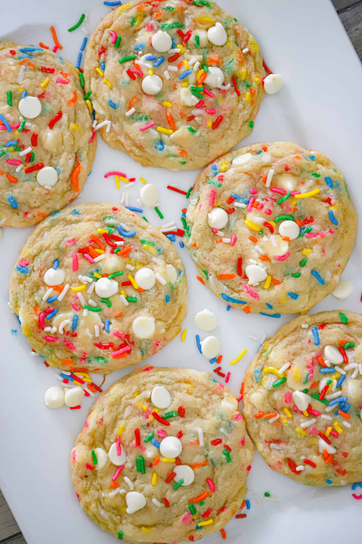 funfetti white chocolate chip cookies recipe