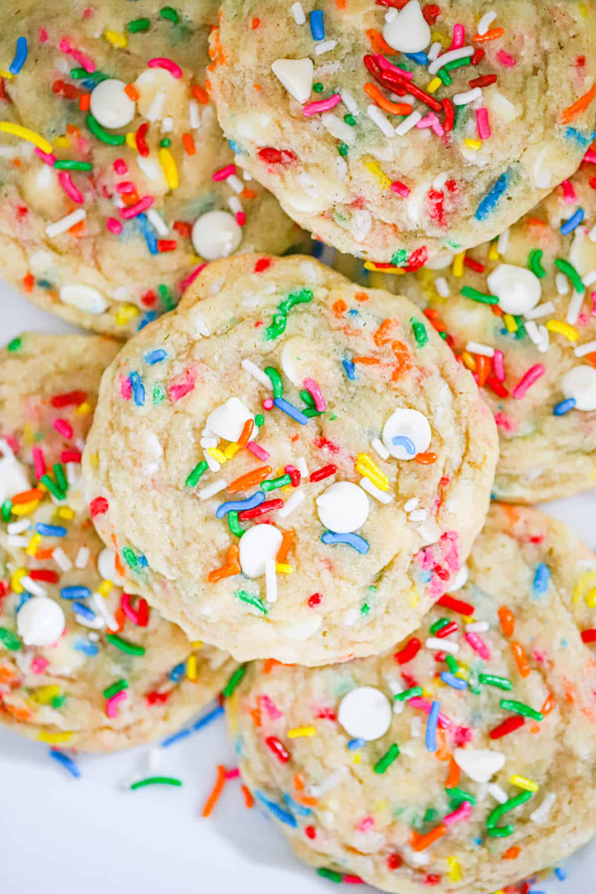 Funfetti White Chocolate Chip Cookies