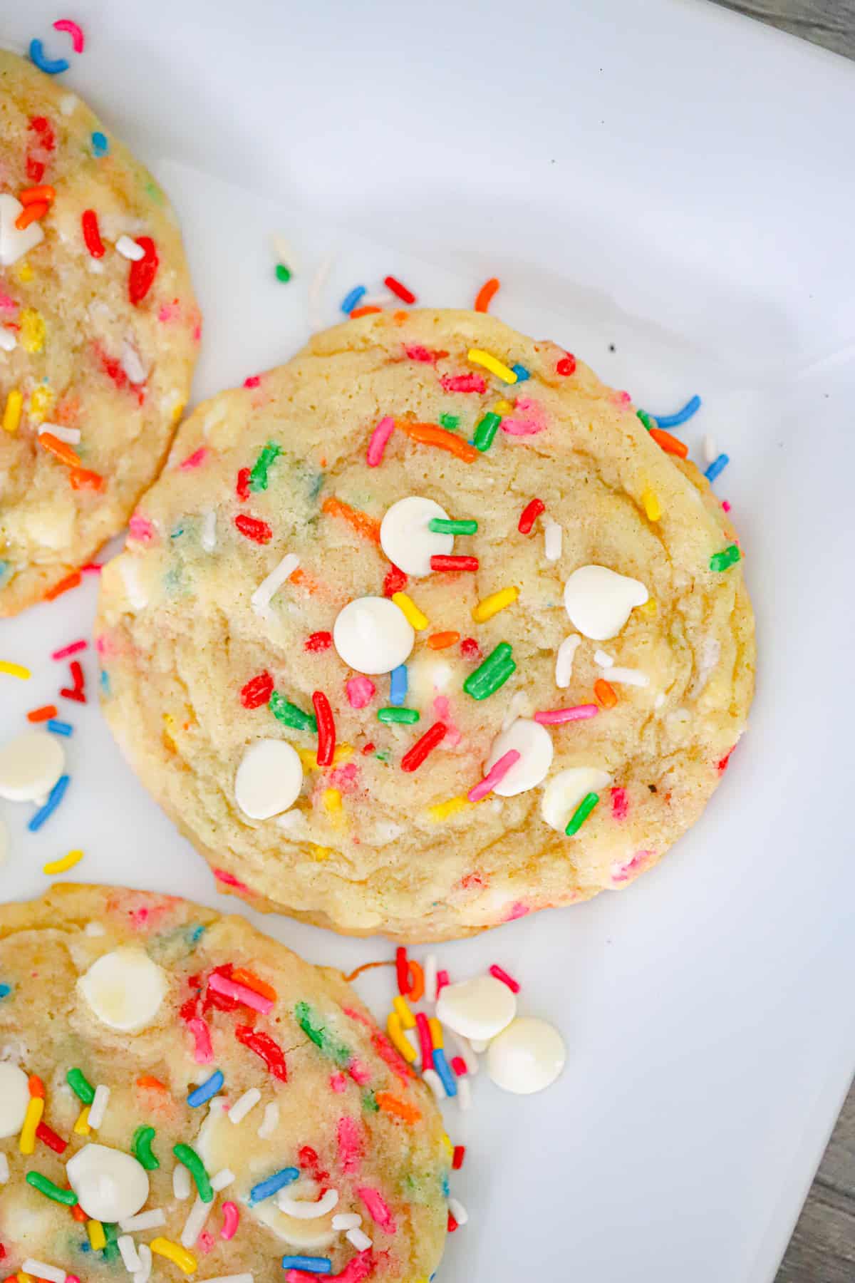 Funfetti White Chocolate Chip Cookies