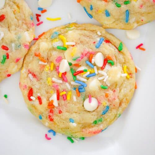 Funfetti White Chocolate Chip Cookies