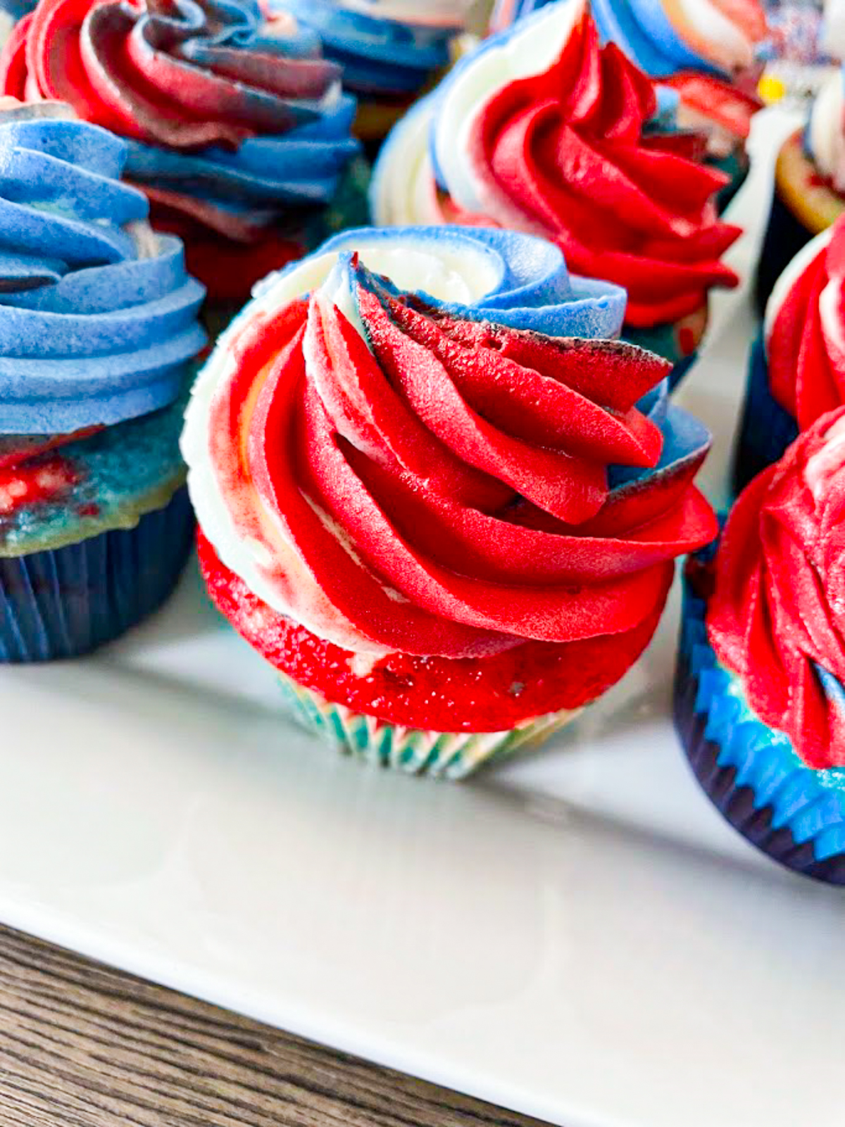 4th of july patriotic red white and blue cupcakes frosting recipe