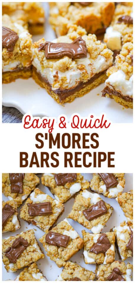 Super Easy S'mores Bars - The Baking ChocolaTess