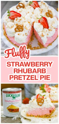 Strawberry Rhubarb Pretzel Pie