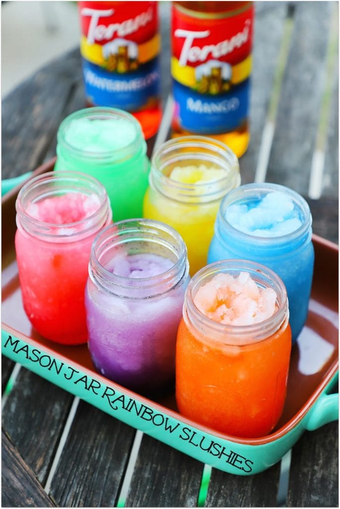 colorful slushies