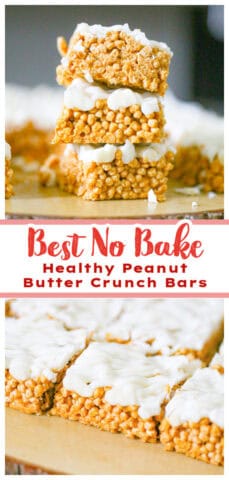 Healthy Peanut Butter Crunch Bars