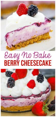 No Bake Berry Cheesecake