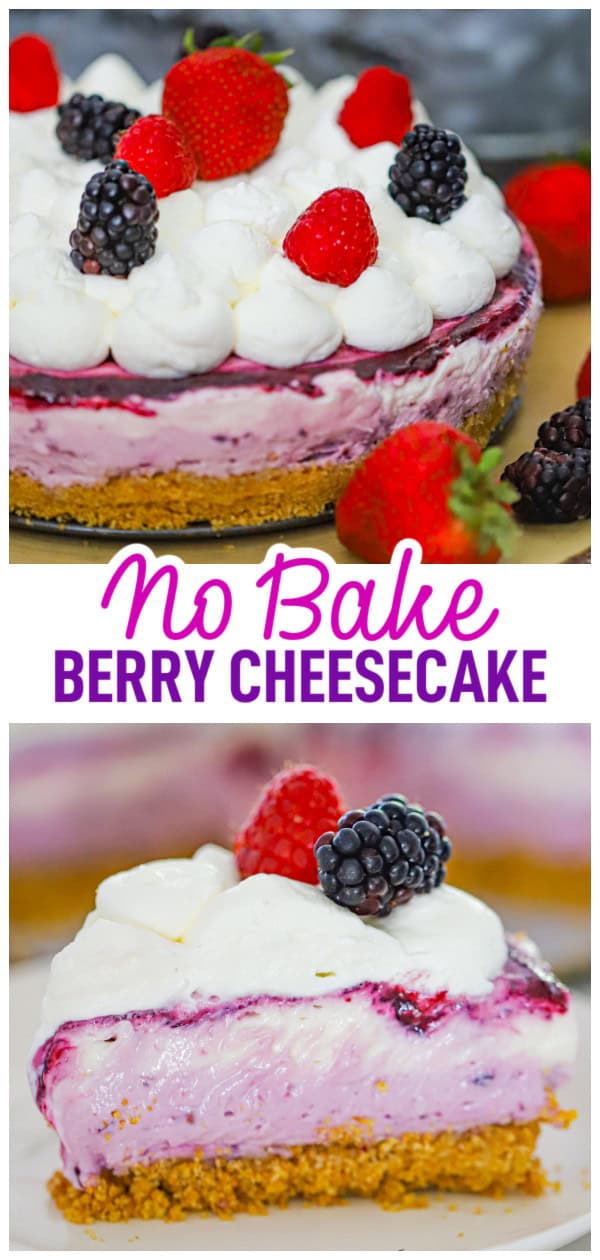 No Bake Berry Cheesecake - The Baking Chocolatess