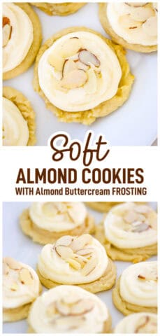 Soft Almond Cookies with Almond Buttercream