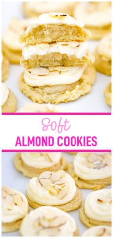 Soft Almond Cookies with Almond Buttercream