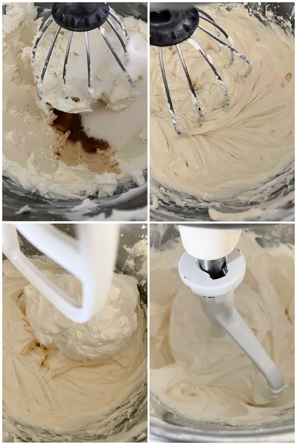 tutorial mixing the cream cheese, whipped cream