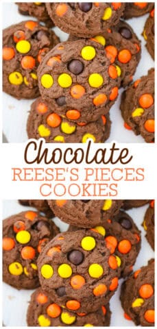 Chocolate Reese's Pieces Cookies Recipe