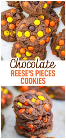 Chocolate Reese's Pieces Cookies Recipe